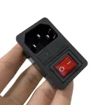 AC-01 Đầu Nối Nguồn AC 10A Có Công Tắc LED Đỏ Và Đế Cầu Chì